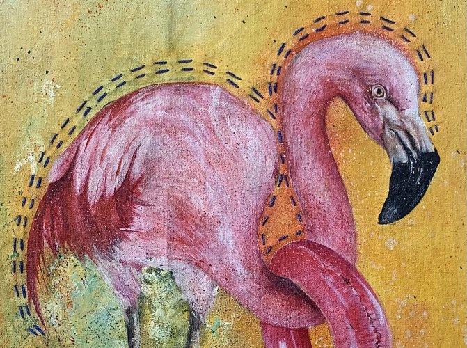 Adele Joubert - The Pink Flamingo detail